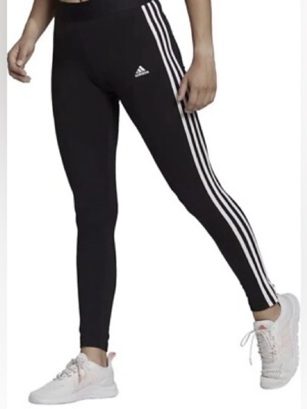 adidas Women’s Black 3-Stripe High-Waist Performance Leggings